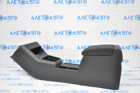 Central console armrest and cup holder VW Tiguan 09-18 cloth black, scratches, worn