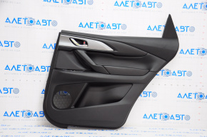 Door trim card rear right Mazda CX-9 16-23 leather black, scratch, dented