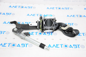 Mazda CX-9 16-23 black driver's seat belt with tensioner and gray fastener
