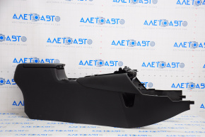 Central console armrest and cup holders Mazda CX-9 16-23 leather black, scratches