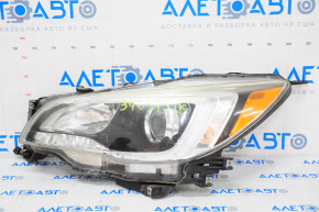Headlight front left Subaru Outback 15-17 bare, pre-rest, halogen, dark, broken crepe