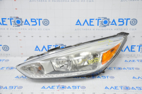 Headlight front left bare Ford Focus mk3 15-18 rest halogen light, spider web, opened