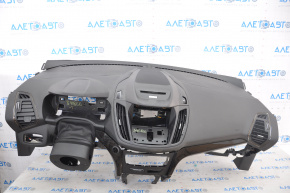 Dashboard front panel with AIRBAG Ford Escape MK3 17-19 rest, black, for large display, scrap crepe