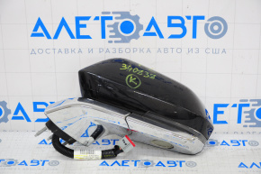 Left side mirror complete Lincoln MKZ 13-16 15 pins, auto-dimming, heated, turn signal, black, scale