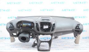 Torpedo front panel without AIRBAG Ford Escape MK3 13-16 prerest black, under chemical