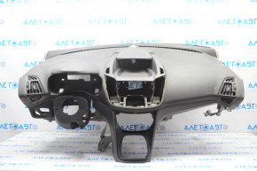 Torpedo front panel without AIRBAG Ford Escape MK3 13-16 pre-rest black, missing glove compartment strip, scratch