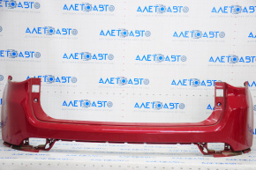 Rear bumper bare upper part Jeep Compass 17-20 red, without parking sensors