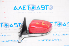 Left side mirror complete Jeep Compass 17-24 3+4 pins, turn signal, heated, red