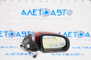 Right side mirror complete Jeep Compass 17-24 3+4 pins, turn signal, heated, red