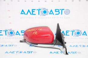 Right side mirror complete Jeep Compass 17-24 3+4 pins, turn signal, heated, red