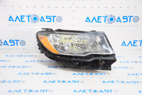 Headlight front right complete Jeep Compass 17-21 halogen, with mount