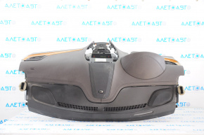 Torpedo front panel without AIRBAG Lincoln MKC 15-19 brown, wood inserts, scratches