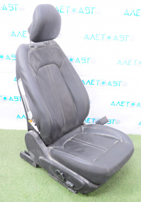 Passenger seat Lincoln MKZ 13-16 without airbag, electric, heated, leather black