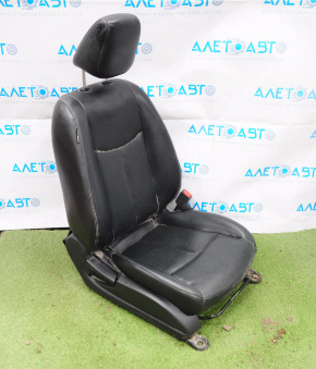 Passenger seat Nissan Leaf 13-13 without airbag, heated, leather black