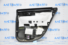 Door trim card rear left Nissan Sentra 13-15 black leather, worn