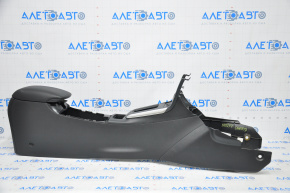 Console central armrest Nissan Sentra 13-16 black leather, worn