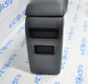 Console central armrest Nissan Sentra 13-16 black leather, worn
