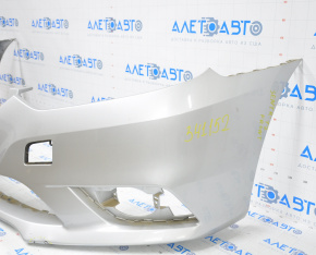 Front bumper bare Nissan Sentra 16-19 rest silver broken mount, dented, scratches
