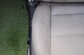 Passenger seat Toyota Avalon 13-14 without airbag, electric, gray leather, cracks on leather