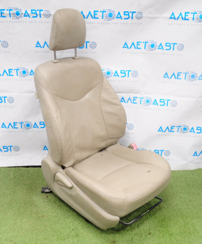Passenger seat Toyota Prius 30 10-11 without airbag, manual, beige leather, dry-cleanable