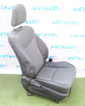 Passenger seat Toyota Prius V 12-17 without airbag, leather dark gray