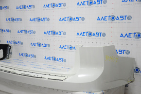 Bare rear bumper VW Atlas 18-20 white tears, dents and broken fasteners