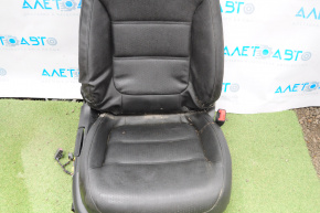 Passenger seat VW Jetta 11-18 USA without airbag, manual, leather black, dented