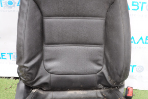 Passenger seat VW Jetta 11-18 USA without airbag, manual, leather black, dented