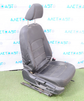 Passenger seat VW Passat b7 12-15 USA without airbag, mechanical, heated, leather black