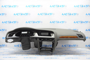 Torpedo front panel without AIRBAG Audi A4 B8 08-12 gray prerest