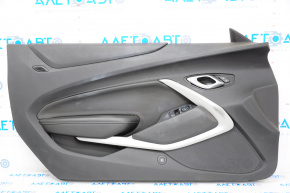 Door trim card front left Chevrolet Camaro 16- black, plastic turned white