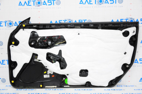 Door trim card front left Chevrolet Camaro 16- black, plastic turned white