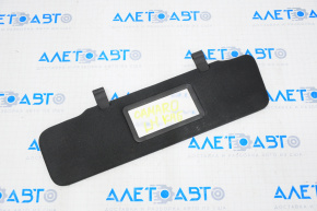 Left visor for Chevrolet Camaro 1923 convertible, black
