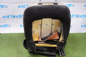 Passenger seat Chevrolet Volt 11-15 without airbag, mechanic, beige leather, crackle, without pads