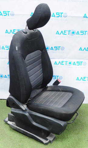 Passenger seat Ford Edge 15-17 without airbag, cloth black, mechanical