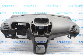 Torpedo front panel without AIRBAG Ford Escape MK3 13-16 prerest black, contact with water, under dry cleaning, broken glove compartment fastener