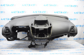Torpedo front panel without AIRBAG Ford Escape MK3 13-16 prerest black, bent frame, broken glove compartment mount, water damage