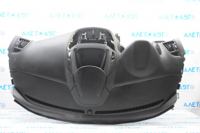 Torpedo front panel without AIRBAG Ford Escape MK3 13-16 prerest black, bent frame, broken glove compartment mount, water damage