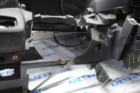 Torpedo front panel without AIRBAG Ford Escape MK3 13-16 prerest black, bent frame, broken glove compartment mount, water damage