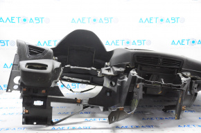 Torpedo front panel without AIRBAG Ford Escape MK3 13-16 prerest black, bent frame, broken glove compartment mount, water damage