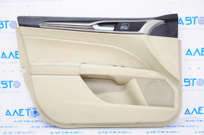 Door trim card front left Ford Fusion mk5 13-16 beige, wood insert, for cleaning