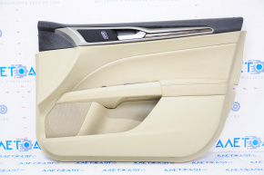 Door trim card front right Ford Fusion mk5 13-14 beige, wood insert, for cleaning