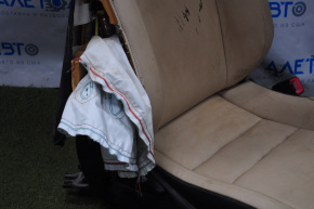 Passenger seat Lexus CT200h 11-17 without airbag, beige leather, shot, needs cleaning