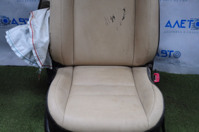 Passenger seat Lexus CT200h 11-17 without airbag, beige leather, shot, needs cleaning