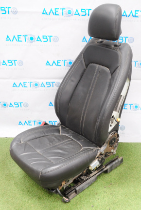 Driver's seat Lincoln MKZ 13-16 without airbag, electric, heated, leather black, without pad