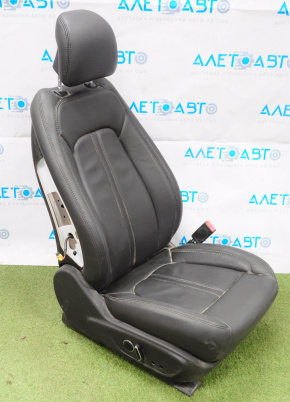 Passenger seat Lincoln MKZ 13-16 without airbag, electric, heated, leather black