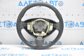Naked steering wheel Nissan Leaf 13-17 leather black with heating, wiped