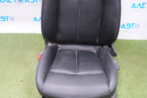 Driver's seat Nissan Leaf 13-13 without airbag, mechanic, heating, leather black, without headrest