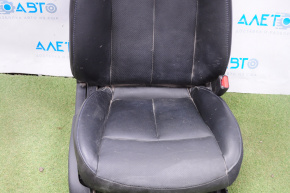Passenger seat Nissan Leaf 13-13 without airbag, manual, heated, leather black, without headrest