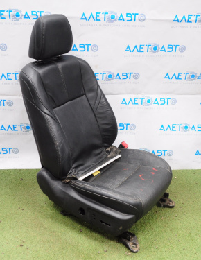 Passenger seat Toyota Avalon 13-14 without airbag, electric, leather black, no buttons, for cleaning